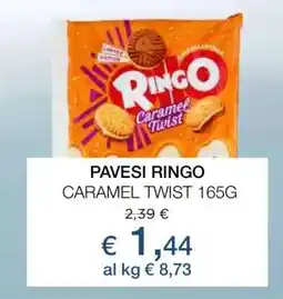 Coop PAVESI RINGO CARAMEL TWIST 165G offerta