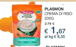 Coop PLASMON CREMA DI RISO 200G offerta
