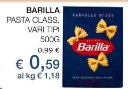 Coop BARILLA PASTA CLASS. VARI TIPI offerta