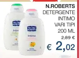 Coop N.ROBERTS DETERGENTE INTIMO offerta