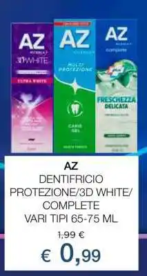 Coop AZ DENTIFRICIO PROTEZIONE/3D WHITE/COMPLETE offerta