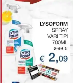Coop LYSOFORM SPRAY VARI TIPI 700ML offerta
