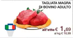 Coop TAGLIATA MAGRA DI BOVINO ADULTO offerta