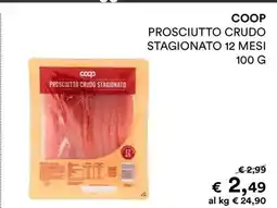 Coop COOP PROSCIUTTO CRUDO STAGIONATO 12 MESI 100 G offerta