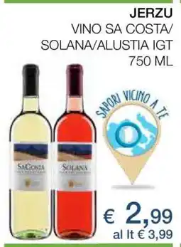 Coop JERZU VINO SA COSTA/SOLANA/ALUSTIA IGT offerta