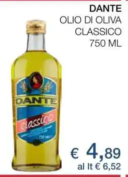 Coop DANTE OLIO DI OLIVA CLASSICO 750 ML offerta