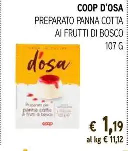 Coop COOP D'OSA PREPARATO PANNA COTTA AI FRUTTI DI BOSCO offerta
