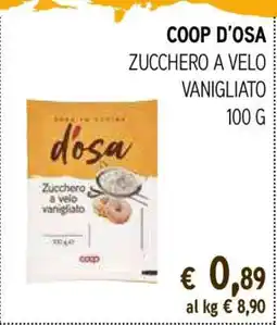Coop COOP D’OSA ZUCCHERO A VELO VANIGLIATO offerta
