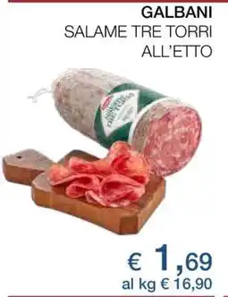 Coop GALBANI SALAME TRE TORRI ALL’ETTO offerta