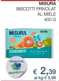 Coop MISURA BISCOTTI PRIVOLAT AL MIELE offerta