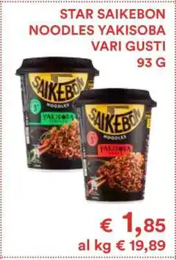 Coop STAR SAIKEBON NOODLES YAKISOBA VARI GUSTI offerta