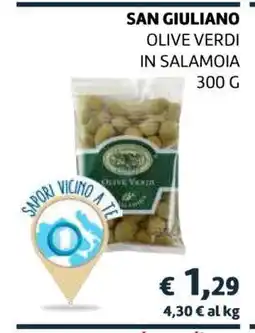 Coop SAN GIULIANO OLIVE VERDI IN SALAMOIA 300 G offerta