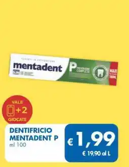 MD Discount Dentifricio Mentadent P offerta