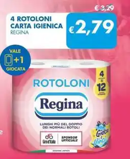 MD Discount 4 ROTOLONI CARTA IGIENICA REGINA offerta