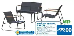 MD Discount Sofà da esterno 4 pezzi offerta
