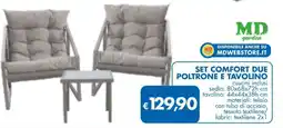 MD Discount SET COMFORT DUE POLTRONE E TAVOLINO offerta