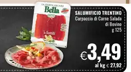 Famila SALUMIFICIO TRENTINO Carpaccio di Carne Salada di Bovino offerta