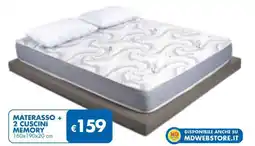 MD Discount MATERASSO + 2 CUSCINI MEMORY offerta