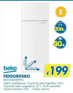 MD Discount FRIGORIFERO RDSO206K40WN offerta
