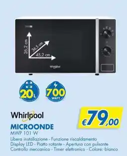 MD Discount Whirlpool MICROONDE MWP 101 W offerta