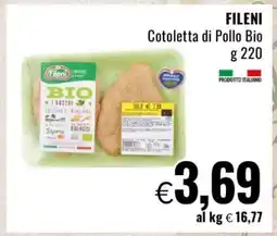 Famila FILENI Cotoletta di Pollo Bio offerta