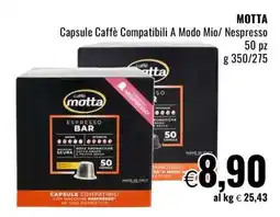 Famila MOTTA Capsule Caffè Compatibili A Modo Mio/Nespresso offerta