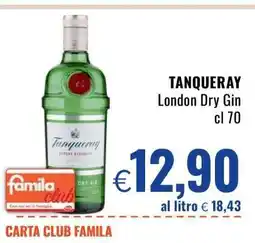 Famila TANQUERAY London Dry Gin cl 70 offerta