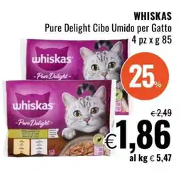 Famila WHISKAS Pure Delight Cibo Umido per Gatto offerta