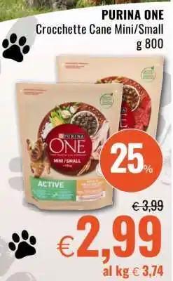 Famila PURINA ONE Crocchette Cane Mini/Small offerta