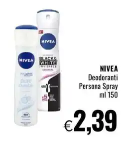 Famila NIVEA Deodoranti Persona Spray offerta