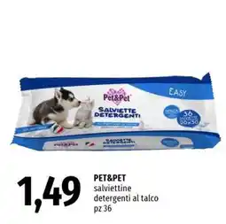 Famila PET&PET salviettine detergenti al talco offerta