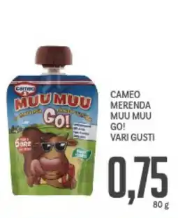 Supermercati Piccolo Cameo merenda muu muu go! vari gusti offerta