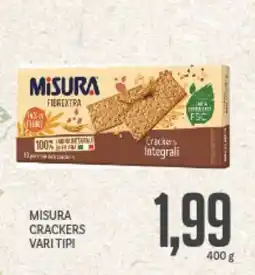 Supermercati Piccolo Misura crackers vari tipi offerta