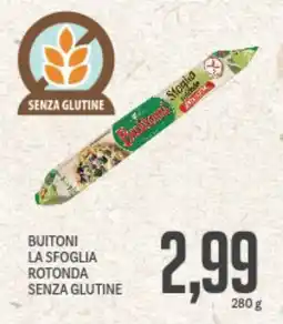Supermercati Piccolo Buitoni la sfoglia rotonda senza glutine offerta