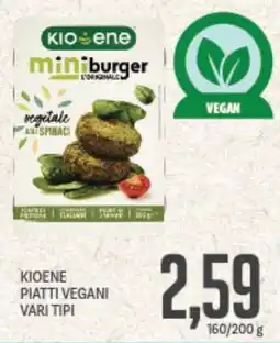 Supermercati Piccolo Kioene piatti vegani vari tipi offerta