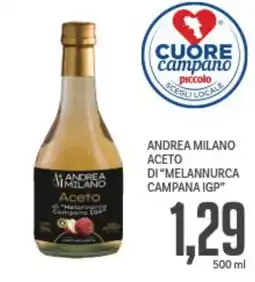 Supermercati Piccolo Andrea milano aceto di "melannurca campana igp" offerta