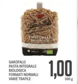 Supermercati Piccolo Garofalo pasta integrale biologica formati normali varie trafile offerta