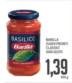 Supermercati Piccolo Barilla sughi pronti classici vari gusti offerta