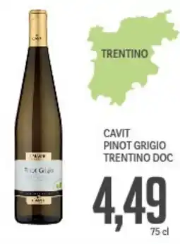 Supermercati Piccolo Cavit pinot grigio trentino DOC offerta