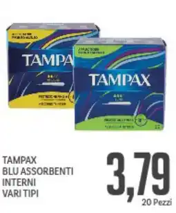 Supermercati Piccolo Tampax blu assorbenti interni vari tipi offerta
