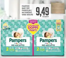 Supermercati Piccolo Pampers baby dry pannolini / mutandino varie misure offerta