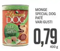 Supermercati Piccolo Monge special dog pate vari gusti offerta