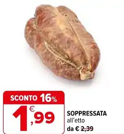 Iperal SOPPRESSATA all'etto offerta