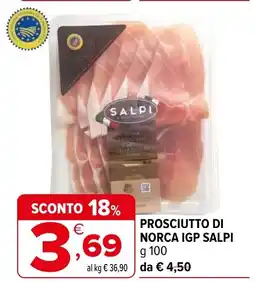 Iperal Prosciutto di norca igp SALPI offerta