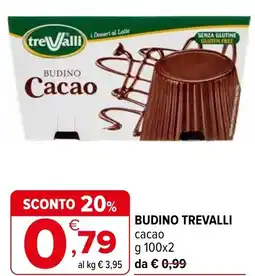 Iperal Budino trevalli cacao offerta
