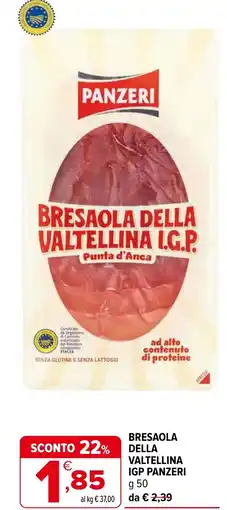 Iperal Bresaola della valtellina igp PANZERI offerta