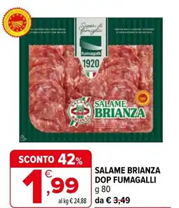 Iperal Salame brianza dop FUMAGALLI offerta