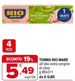 Iperal Tonno RIO MARE offerta