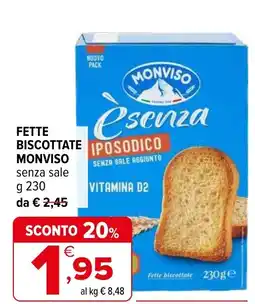 Iperal Fette biscottate MONVISO offerta