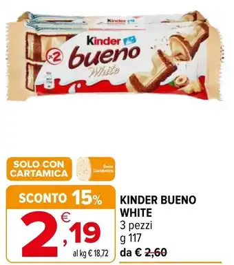 Iperal Kinder bueno WHITE offerta